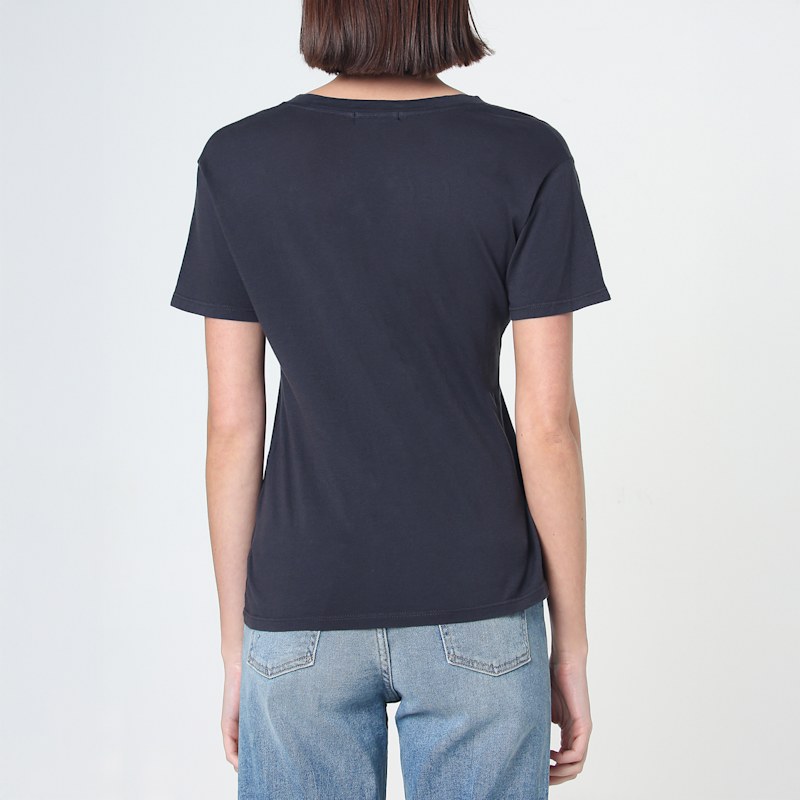 Thumbnail of Supima Cotton Deep V Neck Tee In Vintage Black image