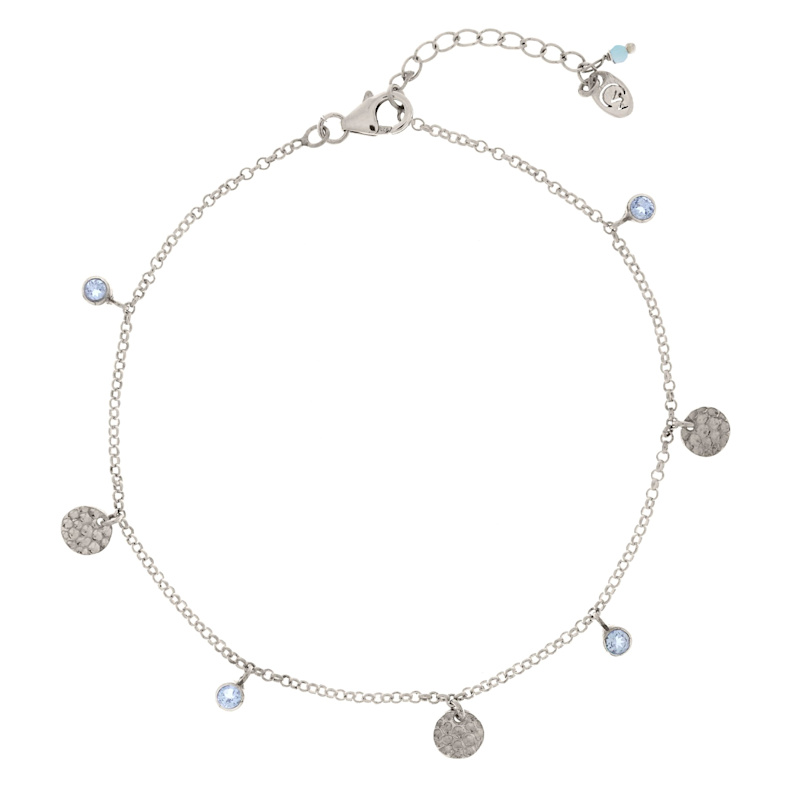 Thumbnail of Lakshmi Silver Anklet - Blue Topaz image