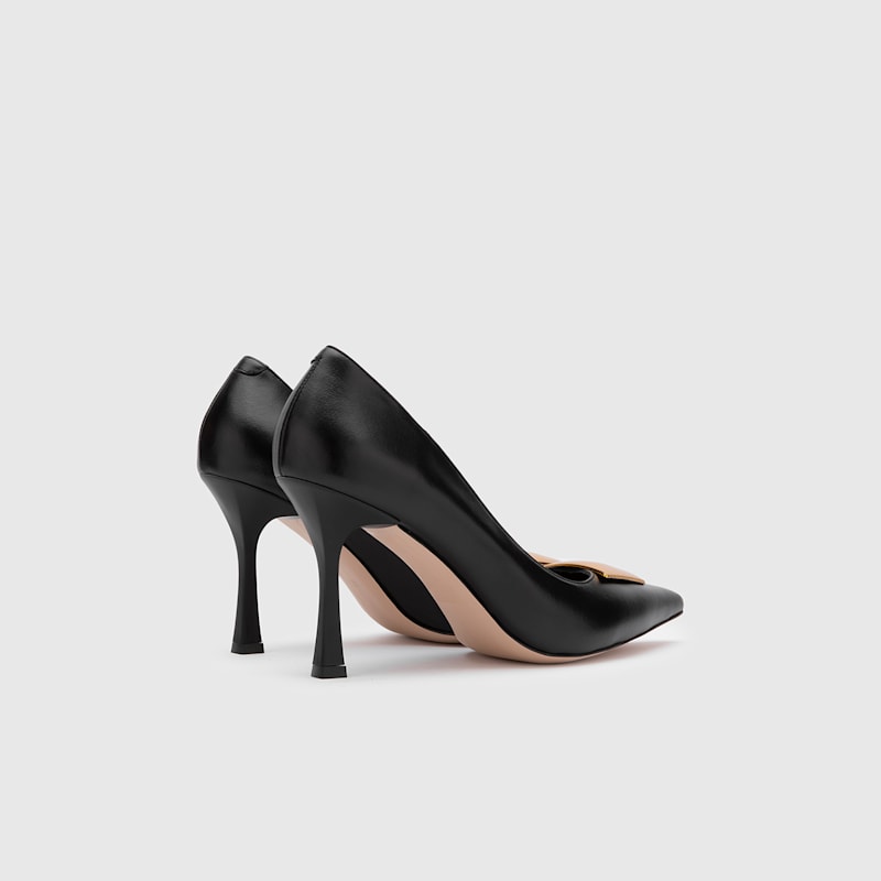 Thumbnail of Svea Black Leather Women's Pump image