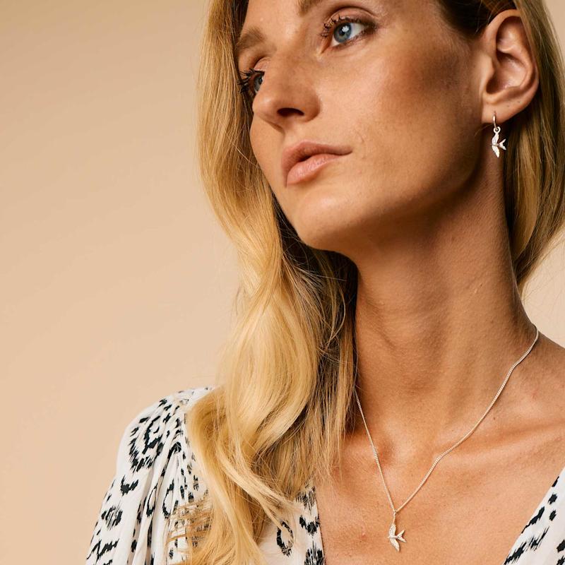 Thumbnail of Swallow In Flight Silver Necklace image