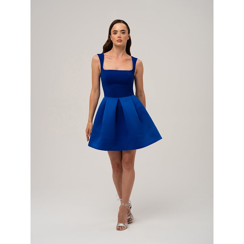 Thumbnail of Sweet Love Flared Mini Dress, Azure Blue image