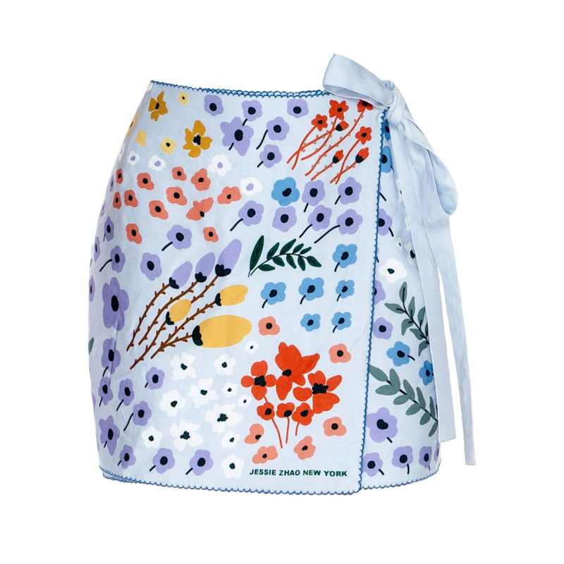 Thumbnail of Swim Cover Up Skirt-Blue Garden image