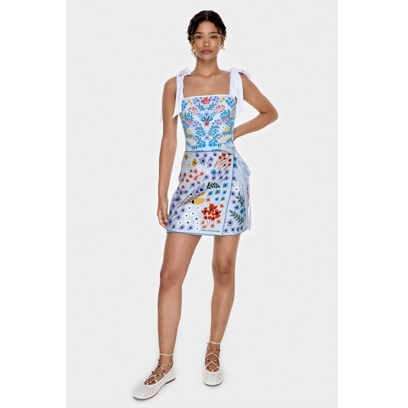 Thumbnail of Swim Cover Up Skirt-Blue Garden image