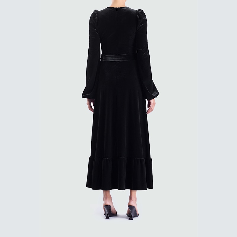 Swinton Black Velvet Dress | Meem Label | Wolf & Badger