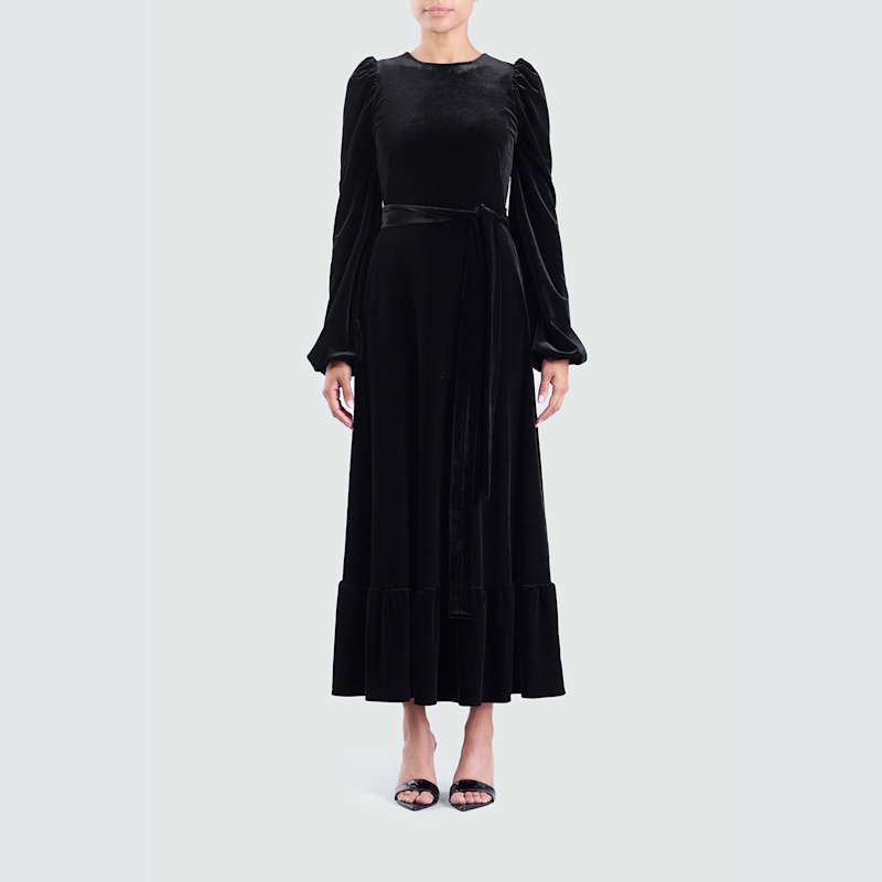 Swinton Black Velvet Dress | Meem Label | Wolf & Badger