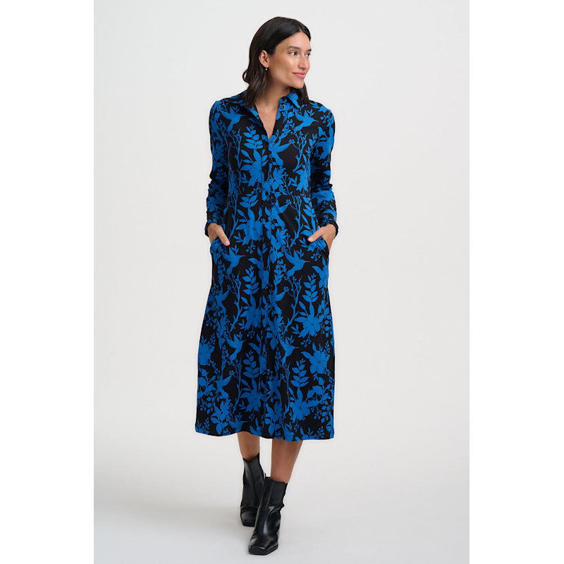 jersey midi shirt dress Sylvia Black Hummingbird by Sugarhill Brighton 2026Hoco_07/03