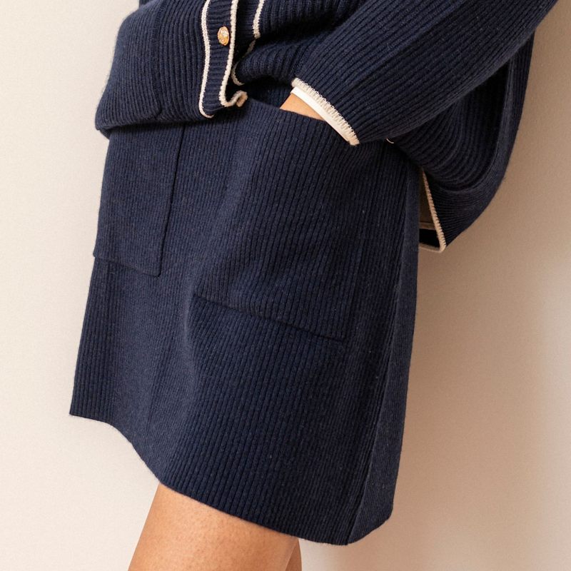 Thumbnail of Sylvie Navy Skirt image
