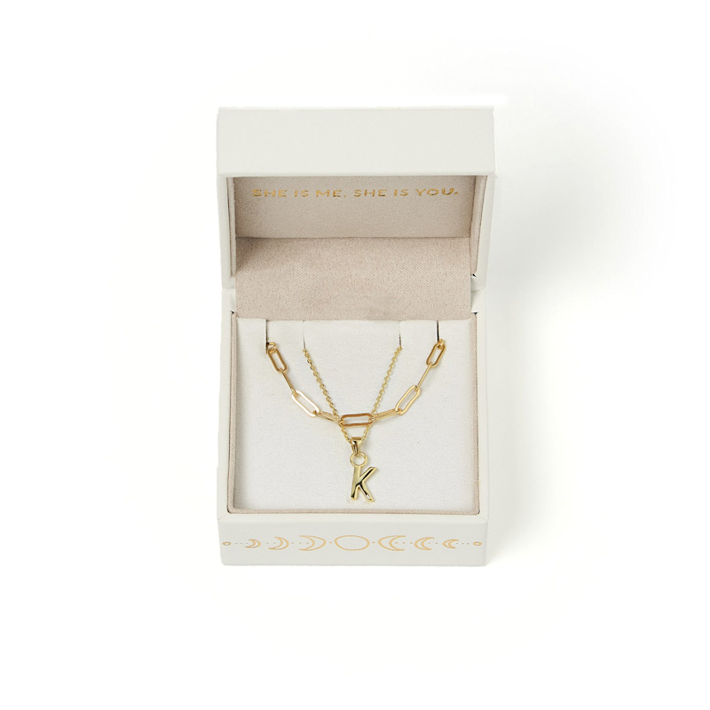 Thumbnail of Letter Gold Tag Necklace image