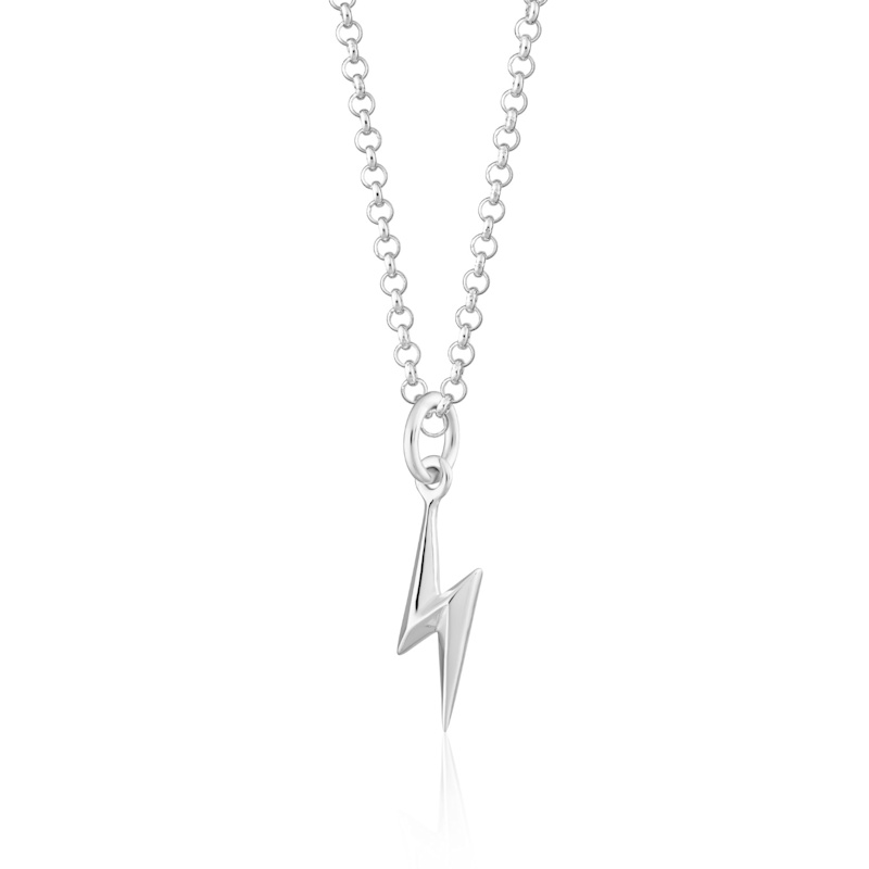 Thumbnail of Silver Lightning Bolt Charm Necklace image
