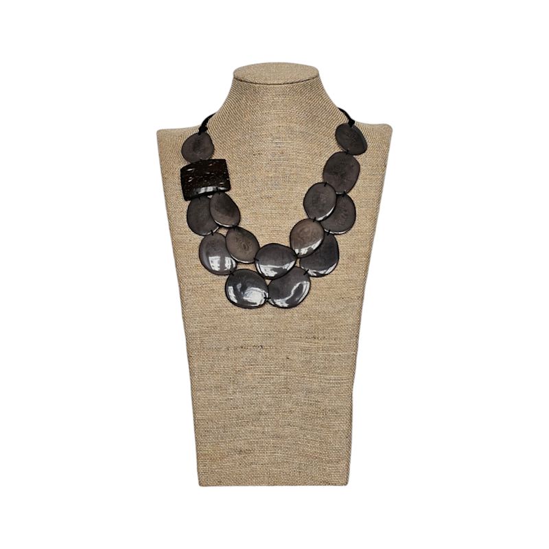Thumbnail of Tagua And Coconut Necklace Grey image