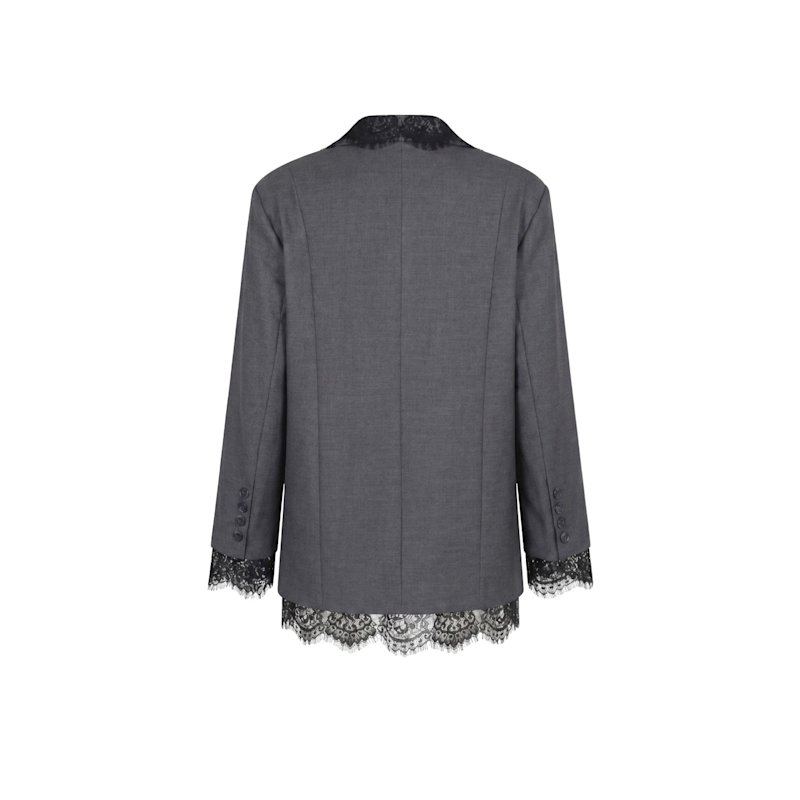 Thumbnail of Tailored Blazer With Lace Trim Lapel image