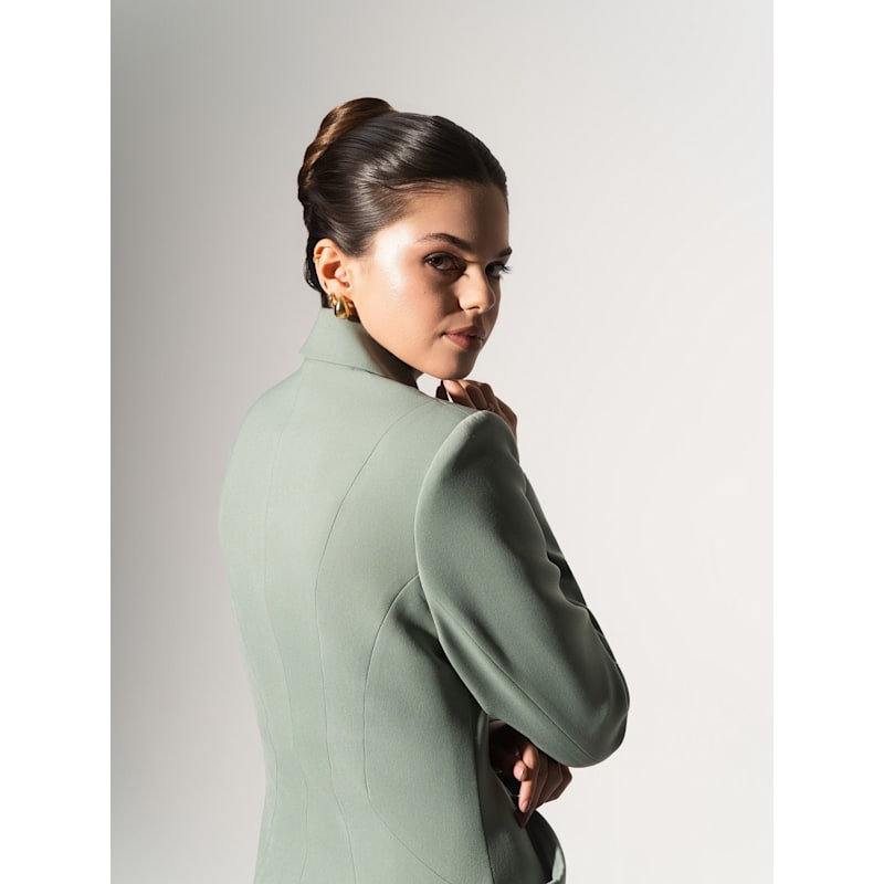Thumbnail of Tailored Fit Suiting Blazer & Skirt Suit - Light Green image