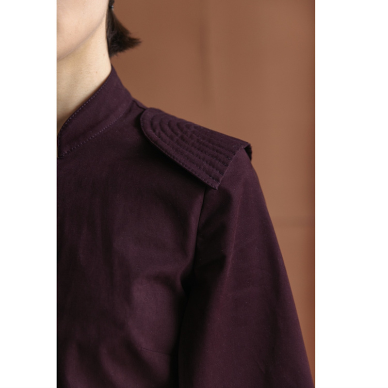 Thumbnail of Tailored Structured Cape Blazer Burgundy image