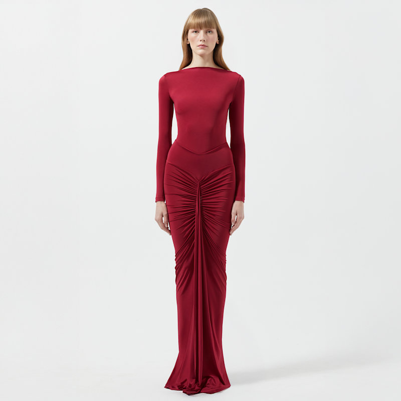 Thumbnail of Tailored Skirt-Burgundy image