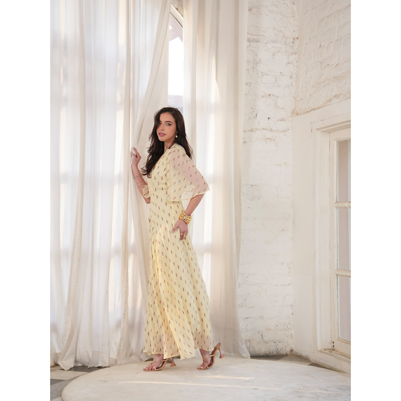 Thumbnail of Talia Lemon Sparkle Maxi Dress image