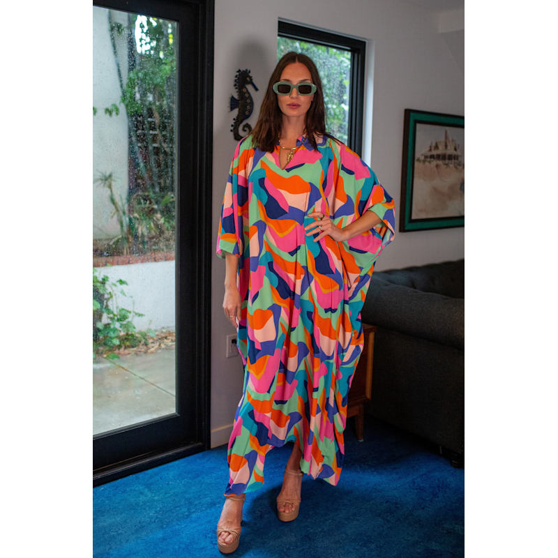 Thumbnail of Talitha Cinched Waist Caftan In Das Fest image