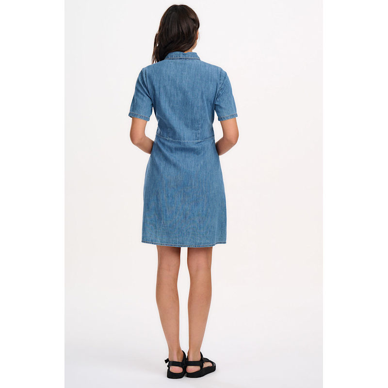 Thumbnail of Talitha Mini Shirt Dress Mid Blue Denim image