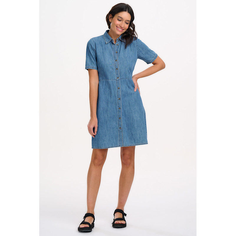 Thumbnail of Talitha Mini Shirt Dress Mid Blue Denim image