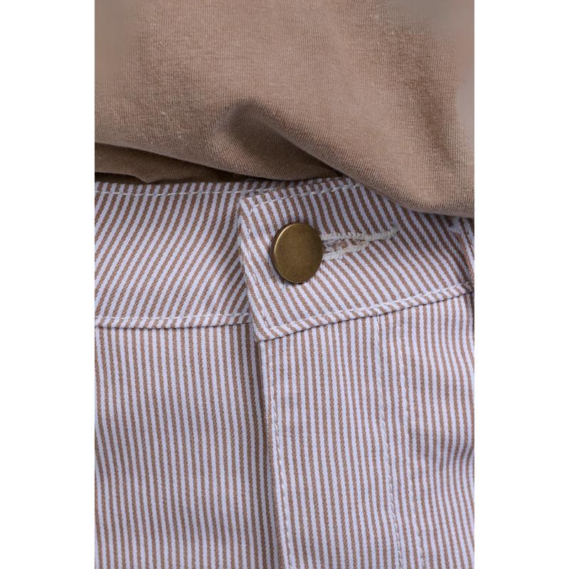 Thumbnail of Tan Pinstripe Denim Skirt image