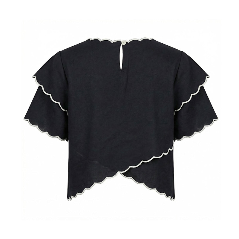 Thumbnail of Tate Embroidered Cutout Blouse-Black image