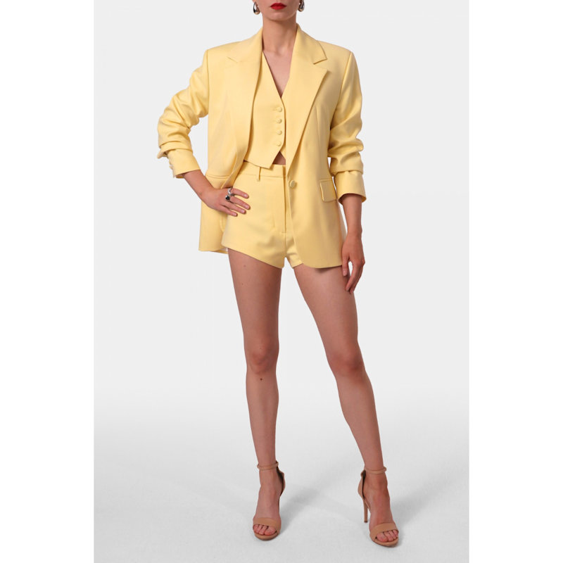 Thumbnail of Tatiana Butter Yellow Oversized Blazer image