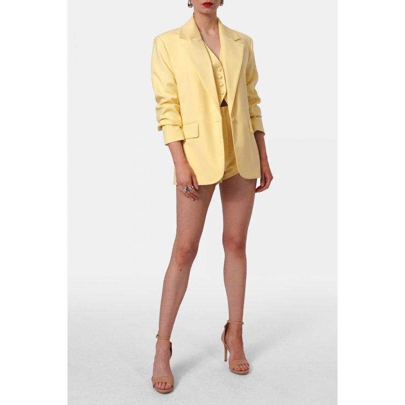 Thumbnail of Tatiana Butter Yellow Oversized Blazer image