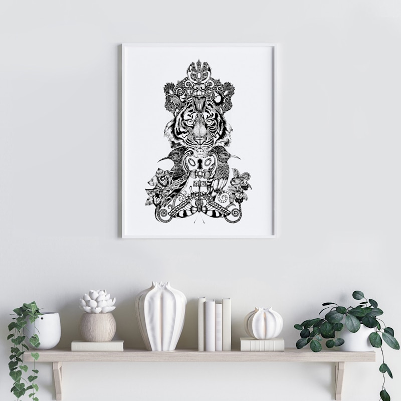 Thumbnail of ​'The Royal Tiger' - Fine Art Print A5 image