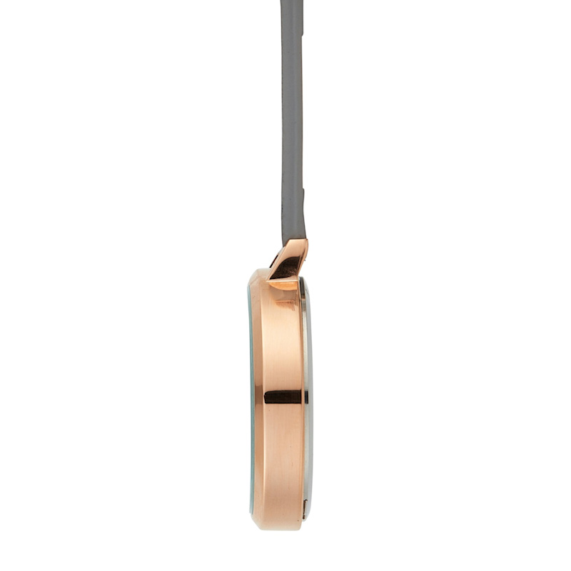 Thumbnail of Annie Apple Meraki Rose Gold Grey Leather Nurse Fob image