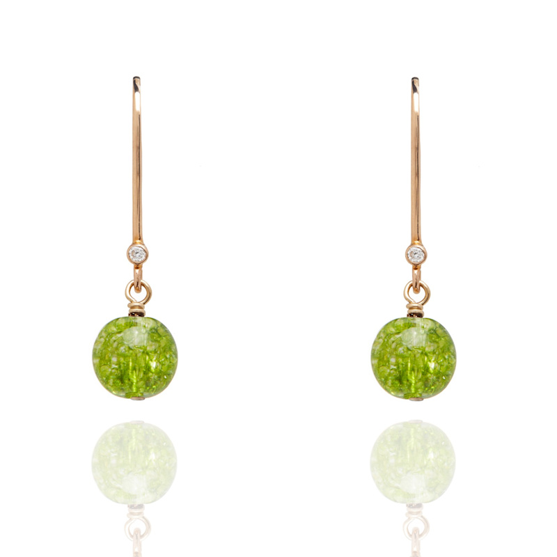 Thumbnail of August Birthstone Earrings In Peridot image