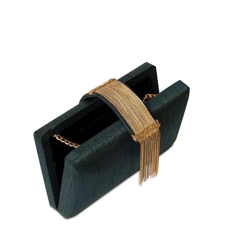Thumbnail of Teal Fringe Clutch image