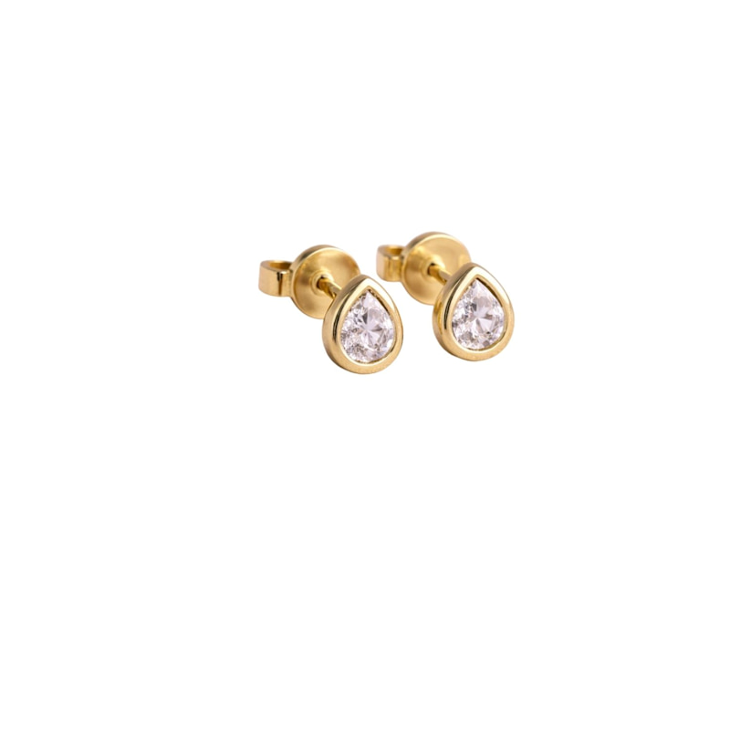 Thumbnail of Teardrop Diamond Stud Earrings image