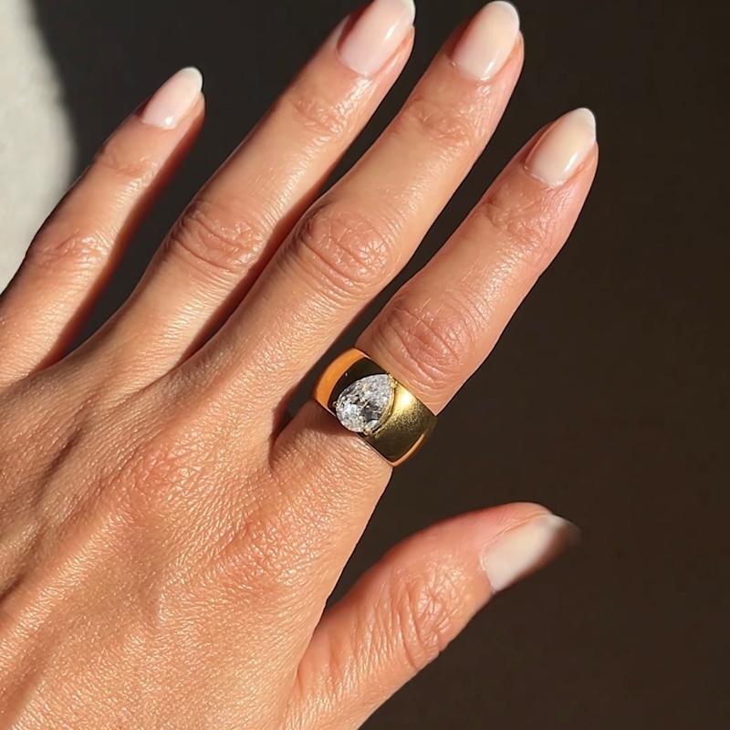 Thumbnail of Teardrop Stone Waterproof Ring image