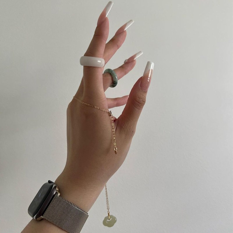 Thumbnail of Tee White Jade Stone Ring image