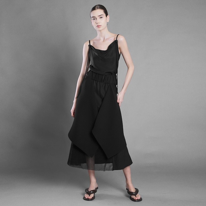 Thumbnail of Tencel Dress With Mesh Insert image