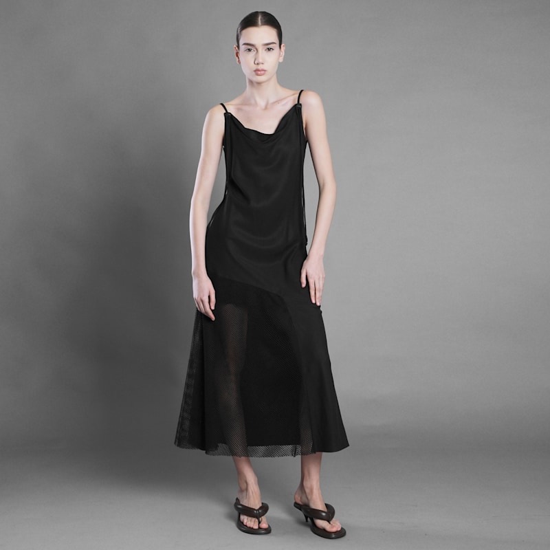 Thumbnail of Tencel Dress With Mesh Insert image