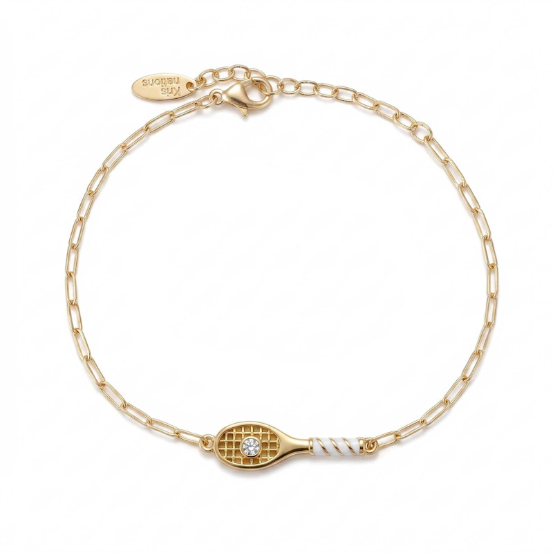 Thumbnail of Tennis Racket Bracelet - Gold image