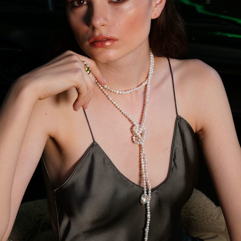 Thumbnail of Tera Long Pearl Necklace image