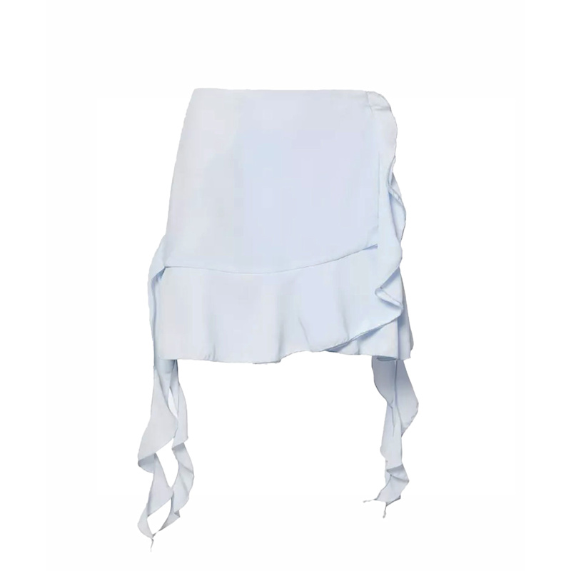 Thumbnail of Teresa Blue Ruffles Mini Skirt image