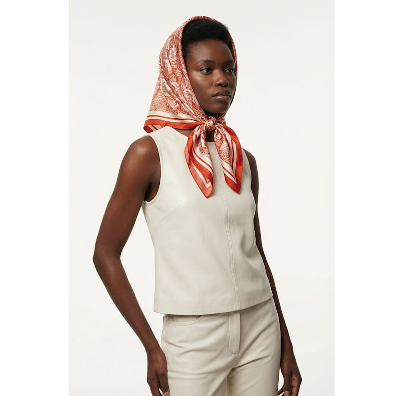 Terracotta Dream Double Sided Silk Scarf | Jessie Zhao New York