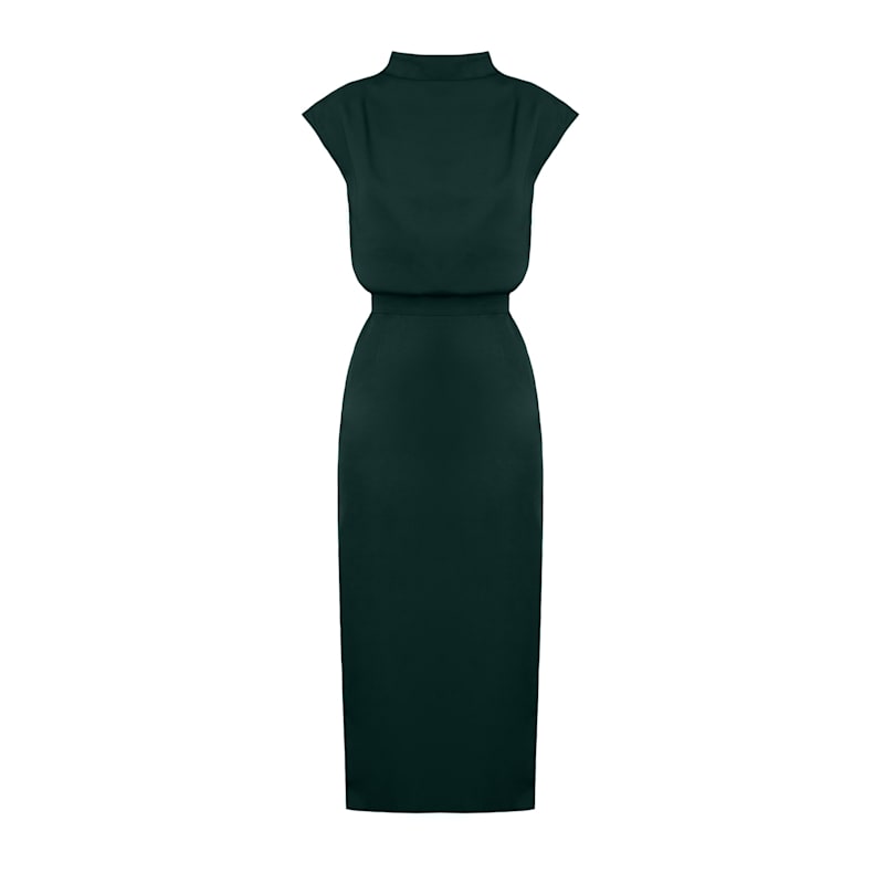 Undress Tessa Deep Midi Dress - Green
