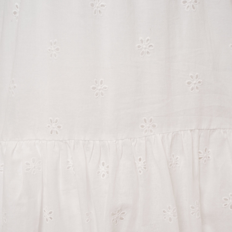 Thumbnail of Stella White Cotton Broderie Midi Dress image