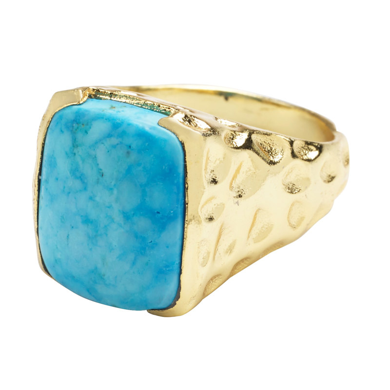 Thumbnail of 'Happy' Turquoise Gemstone Gold Ring image