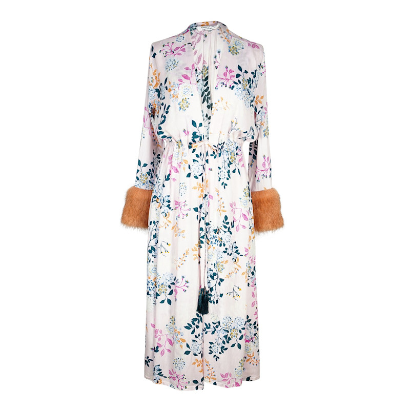 Thumbnail of Blush Garden Faux Fur Duster image