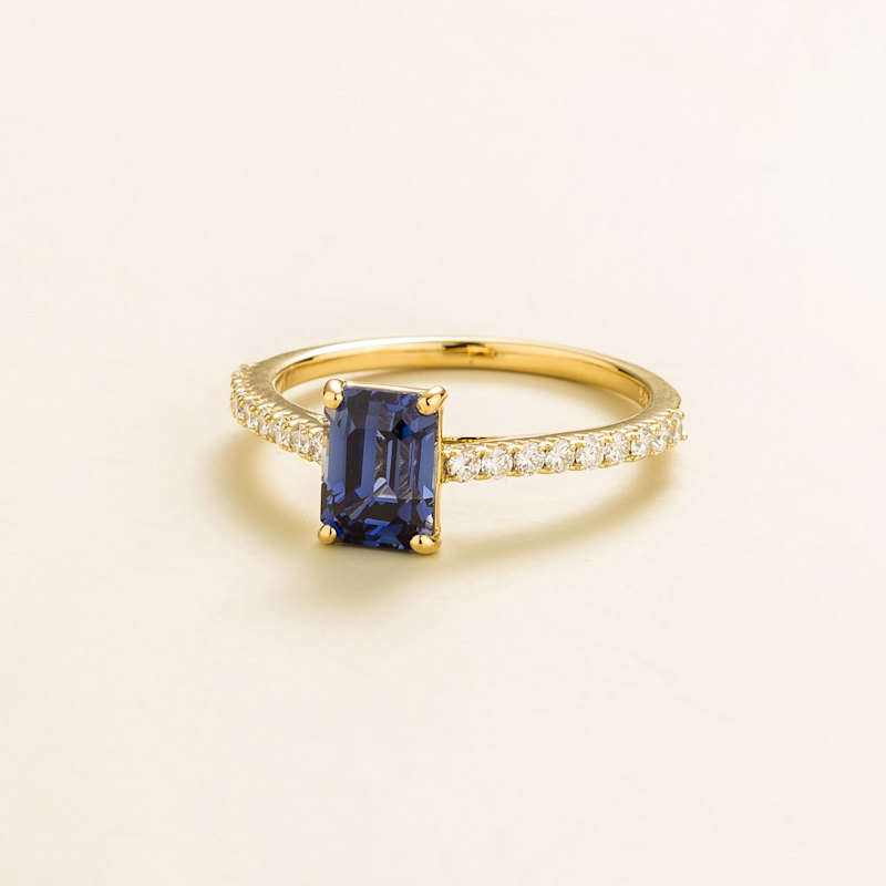 Thumbnail of Thamani Gold Ring Royal Blue Sapphire & Diamond image