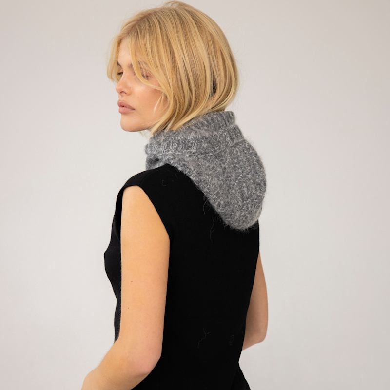 The Alpaca Balaclava Hood - Alpine Cloud Grey | Arctic Fox & Co