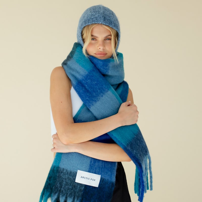 Thumbnail of The Alpaca Balaclava Hood - Glacial Lake Blue image