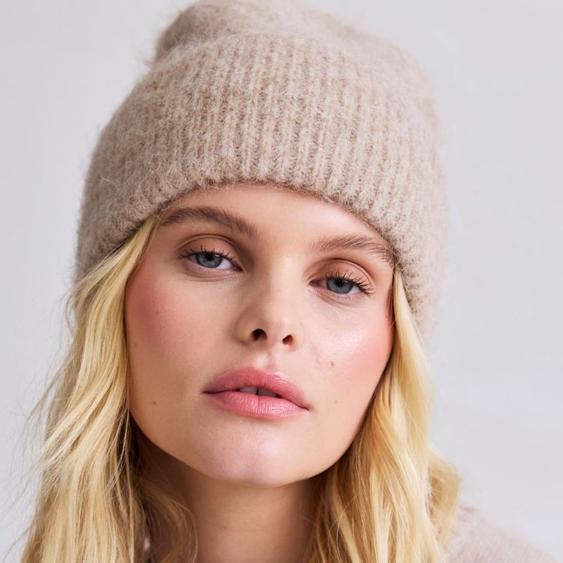 Thumbnail of The Alpaca Beanie - Iced Taupe image