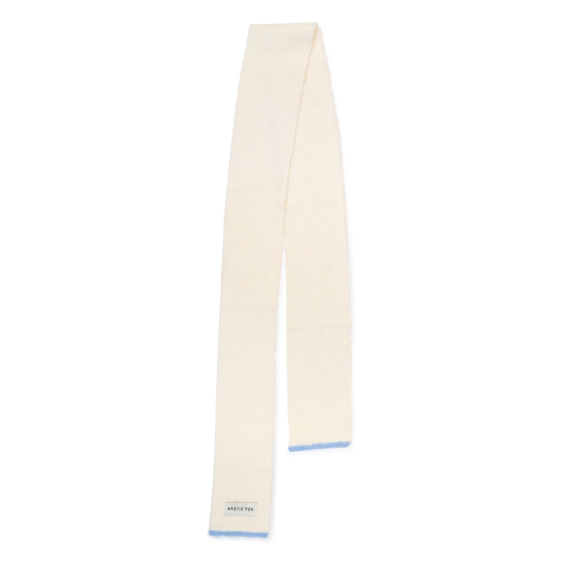 Thumbnail of The Alpaca Skinny Scarf - White image