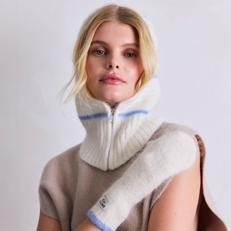 Thumbnail of The Alpaca Zip Balaclava - White image