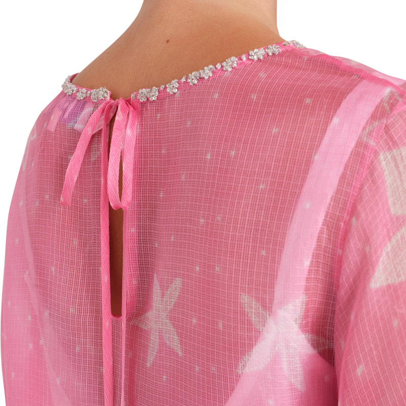 Thumbnail of The Annemarie Silk And Shibori Pink Dress image